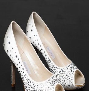 Bruidsschoenen open teen Swaroski