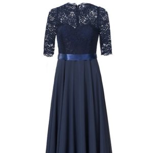 Galajurk kanten mouwen blauw