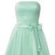Cocktailjurk strapless mint tulle
