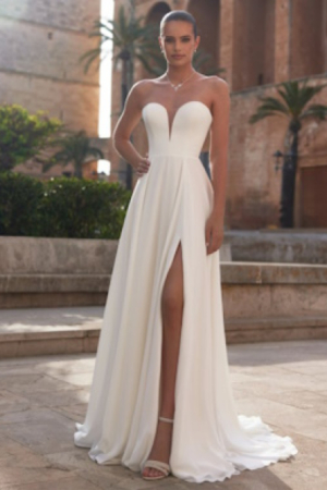 Bruidsjurk strapless met split